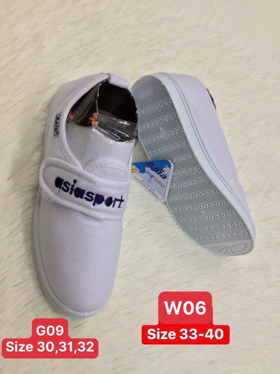 giày dán nữ w006 trắng