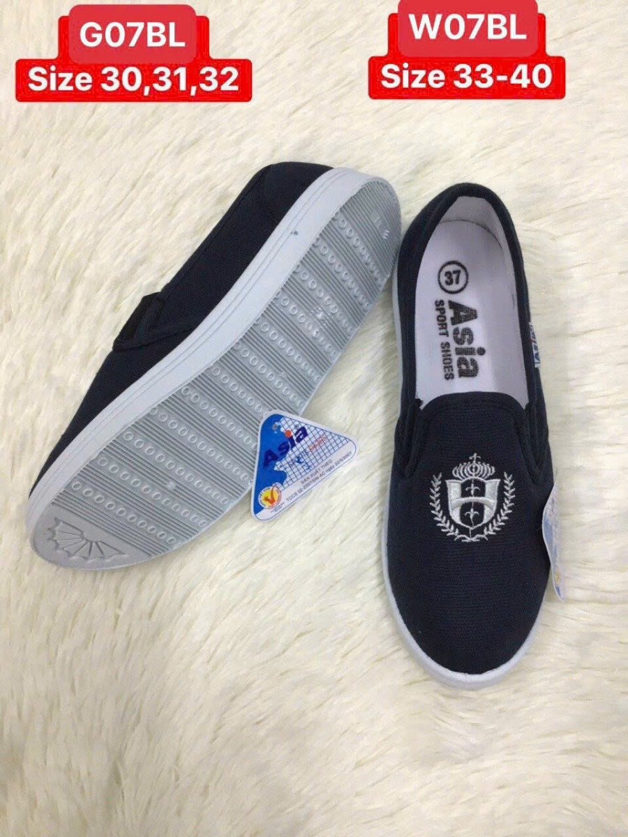Giày xỏ nữ xanh-Đây là mẫu giày được bán chạy thường được chọn làm đồng phục cho công nhân